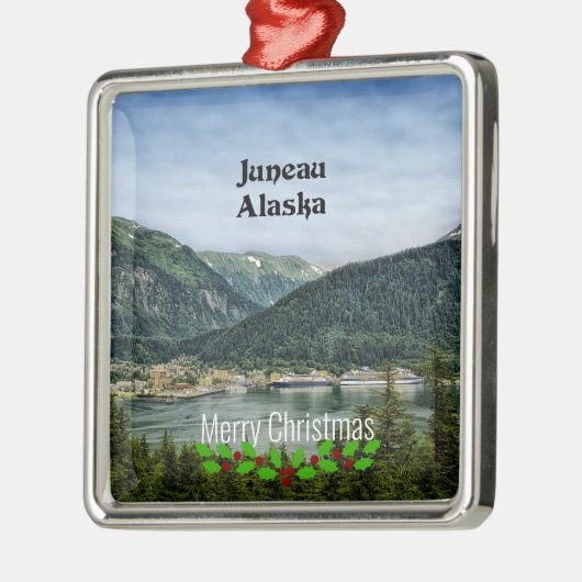 Juneau, Alaska-Prettig kerstfeest Metalen Ornament (Links)