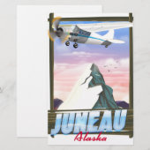 Juneau Alaska reisposter Briefpapier (Voorkant / Achterkant)