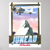 Juneau Alaska reisposter Poster (Voorkant)