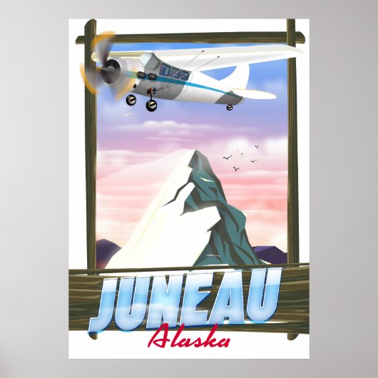 Juneau Alaska reisposter Poster (Voorkant)