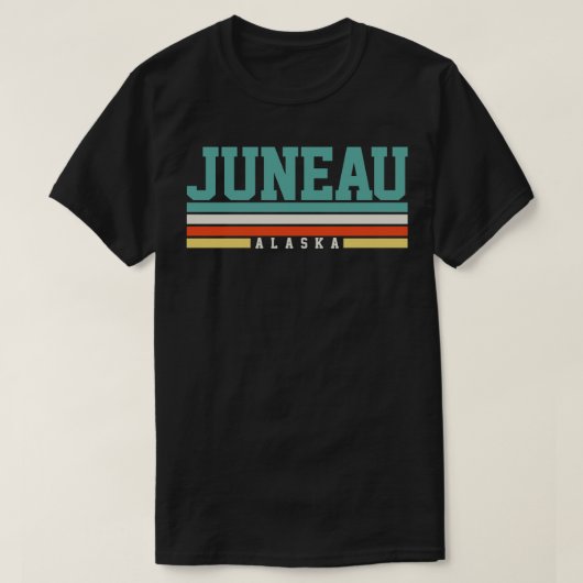 Juneau Alaska Retro  T-shirt (Design voorkant)