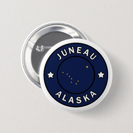 Juneau Alaska Ronde Button 5,7 Cm (Voorkant /achterkant)