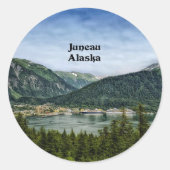 Juneau, Alaska Ronde Sticker (Voorkant)