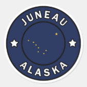 Juneau Alaska Ronde Sticker (Voorkant)
