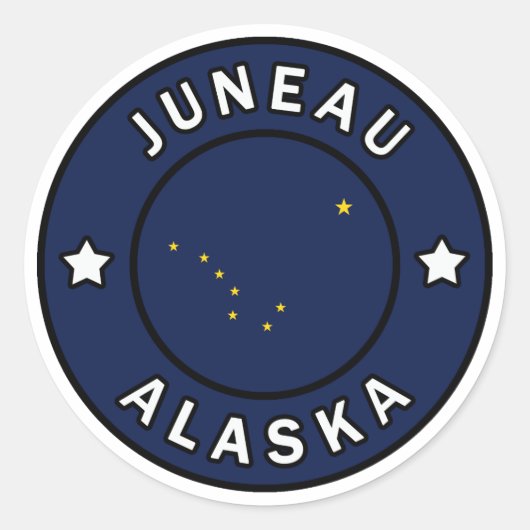 Juneau Alaska Ronde Sticker (Voorkant)