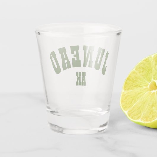 Juneau, Alaska Shot Glas (Achterkant)