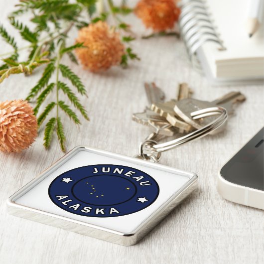 Juneau Alaska Sleutelhanger (Zijkant)