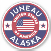 JUNEAU, Alaska Sticker (Voorkant)