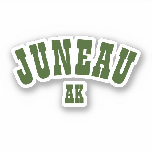 Juneau, Alaska Sticker (Voorkant)
