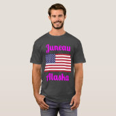 Juneau Alaska Stijlvolle Prints T-shirt (Voorkant volledig)