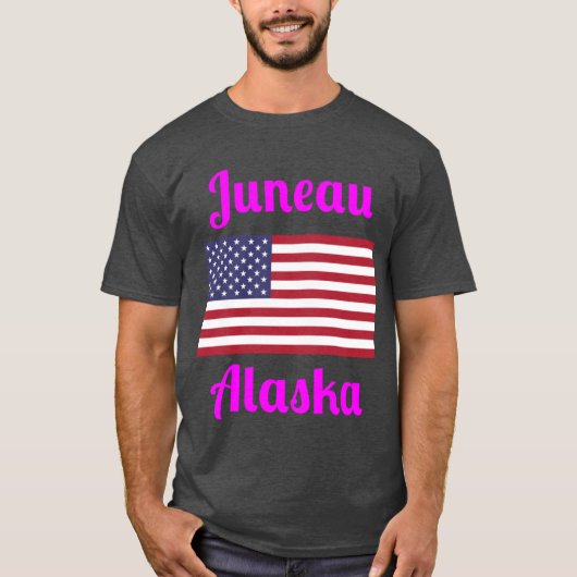 Juneau Alaska Stijlvolle Prints T-shirt (Voorkant)