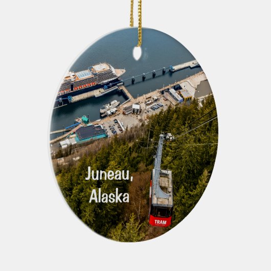 Juneau, Alaska, Tram & Stad, Keramisch Ornament (Rechts)