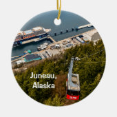 Juneau, Alaska, Tram & Stad, Keramisch Ornament (Voorkant)