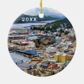 Juneau, Alaska, Tram & Stad, Keramisch Ornament (Achterkant)