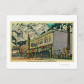 Juneau, Alaska Uitzicht van Old Witch Totem en Nug Briefkaart (Voorkant)