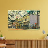 Juneau, Alaska Uitzicht van Old Witch Totem en Nug Canvas Afdruk (Insitu (Woonkamer))