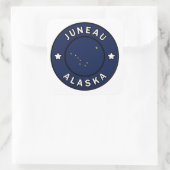 Juneau Alaska Vierkante Sticker (Tas)