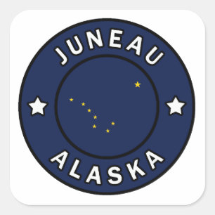 Juneau Alaska Vierkante Sticker