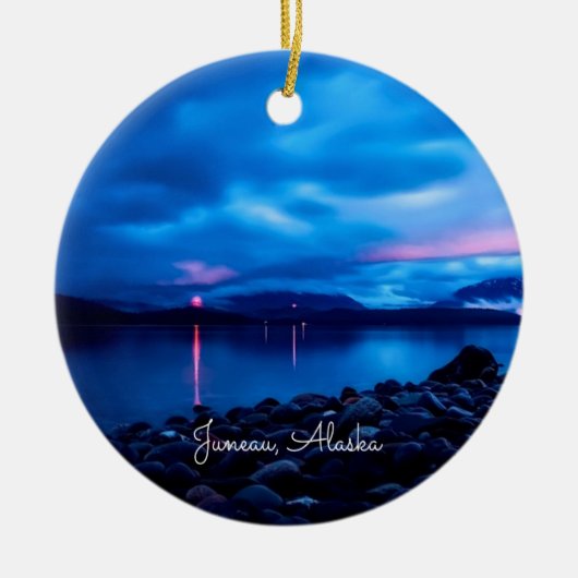Juneau, Alaska zonsondergang Keramisch Ornament (Voorkant)