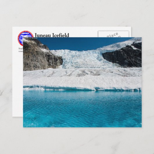 Juneau Icefield Icefall en het superglaciale meer Briefkaart (Voorkant / Achterkant)