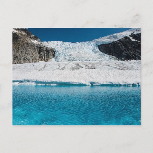 Juneau Icefield Icefall en het superglaciale meer Briefkaart (Voorkant)