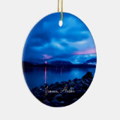 Juneau, zonsondergang Alaska Keramisch Ornament (Rechts)