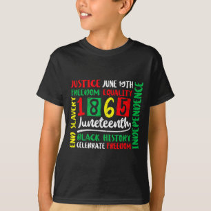 Junenth 1865 dom Afrikaanse mannen en vrouwen van T-shirt