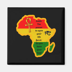 Junenth Afrikaanse ankh wer citaat Magneet