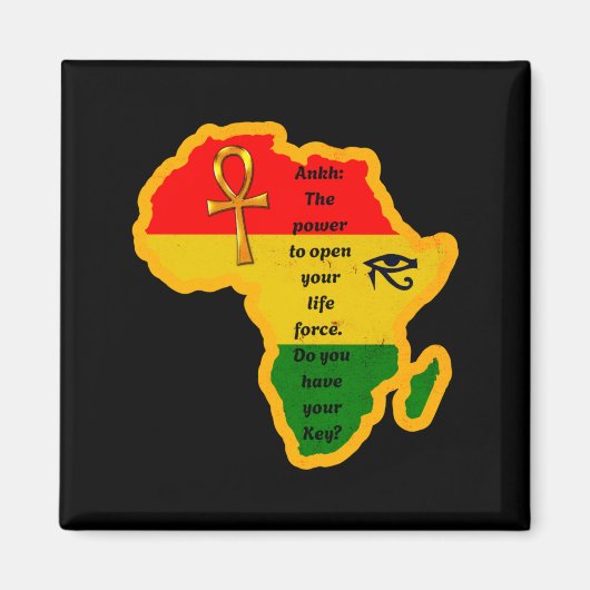 Junenth Afrikaanse ankh wer citaat Magneet (Voorkant)