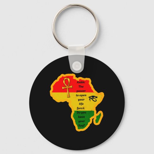 Junenth Afrikaanse ankh wer citaat Sleutelhanger (Voorkant)