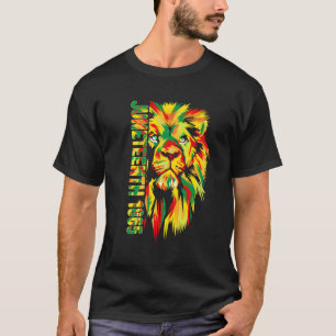Junenth Afro-Amerikaanse Zwarte Leeuw 1865 Koning T-shirt