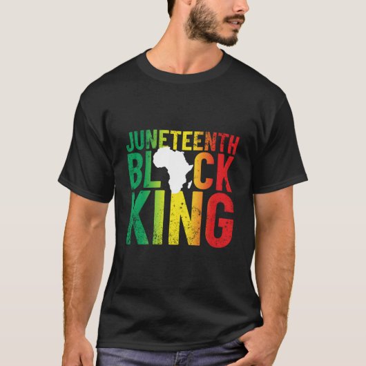 Junenth Black King For 'S Junenth T-shirt (Voorkant)