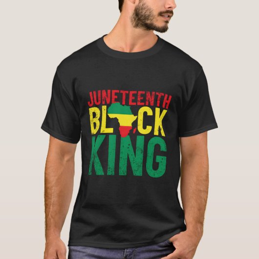 Junenth Black King voor 's Junenth T-shirt (Voorkant)