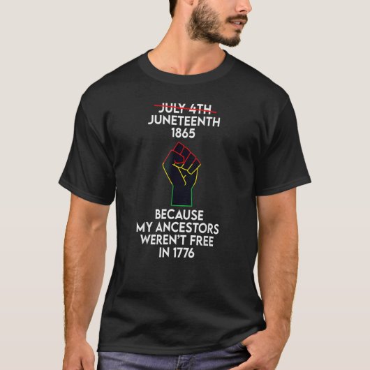 Junenth Celebrates Black African American Freedom T-shirt (Voorkant)