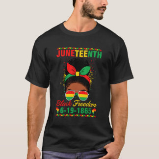 Junenth Celebrations Bril van vet voor zwart T-shirt