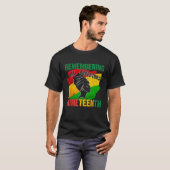 Junenth is de echte onafhankelijkheidsdag 1865 Vri T-shirt (Voorkant volledig)