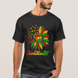 Junenth zwarte Afro-Amerikaanse juni 1865 T-shirt