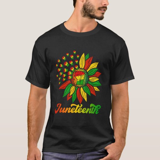 Junenth zwarte Afro-Amerikaanse juni 1865 T-shirt (Voorkant)