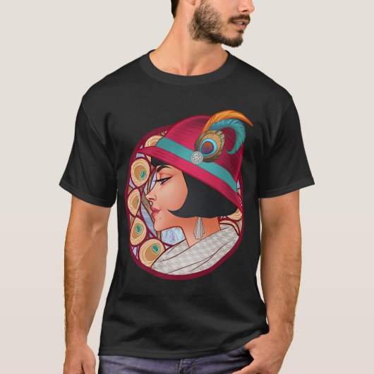 June's Journey 'Art Nouveau June' T-shirt (Voorkant)