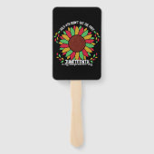 Juneteententh Sunflower Handwaaier (Achterkant)
