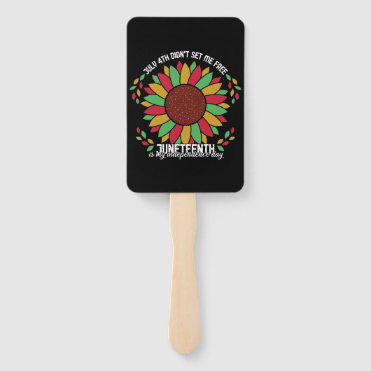 Juneteententh Sunflower Handwaaier (Achterkant)