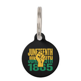 Juneteenth 1865 19 juni Grafisch ontwerp voor Zwar Huisdierpenning
