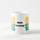 Juneteenth 1865 19 juni Grafisch ontwerp voor Zwar Koffiemok (Center)