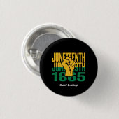 Juneteenth 1865 19 juni Grafisch ontwerp voor Zwar Ronde Button 3,2 Cm (Voorkant /achterkant)