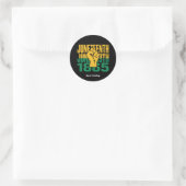 Juneteenth 1865 19 juni Grafisch ontwerp voor Zwar Ronde Sticker (Tas)