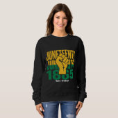 Juneteenth 1865 19 juni Grafisch ontwerp voor Zwar Trui (Voorkant volledig)