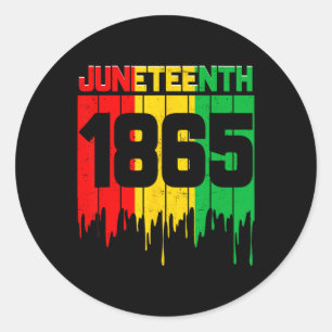 Juneteenth 1865 African Mannen Vrouwen Jongen Meis Ronde Sticker