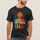Juneteenth 1865 Afrika Zwart Amerikaans USA Ameri T-shirt (Voorkant)