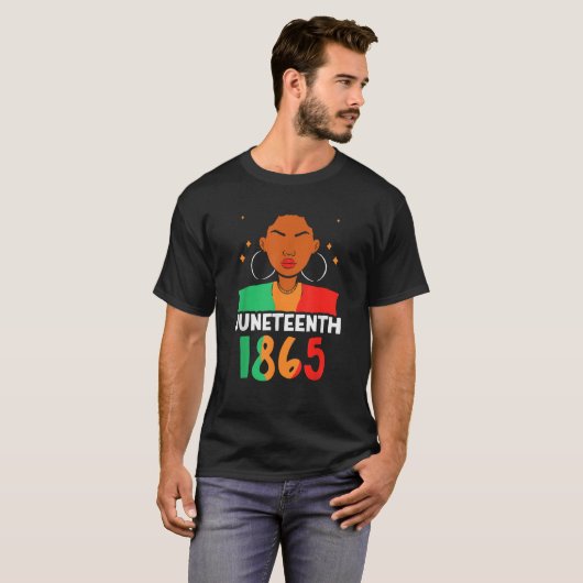Juneteenth 1865 Afrika Zwart Amerikaans USA Ameri T-shirt (Voorkant volledig)