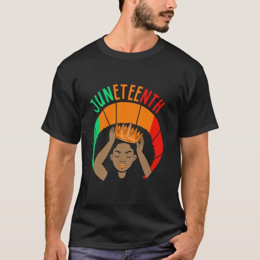 Juneteenth 1865 Afrika Zwart Amerikaans USA Ameri T-shirt (Voorkant)